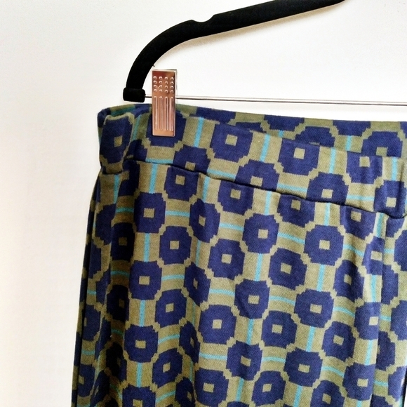 Studio Untold Green and Blue Abstract Print Pants - Picture 4 of 6